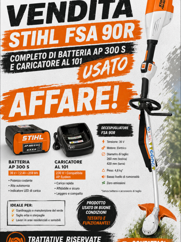 Vendita Stihl FSA 90R completo di batteria AP 300s
